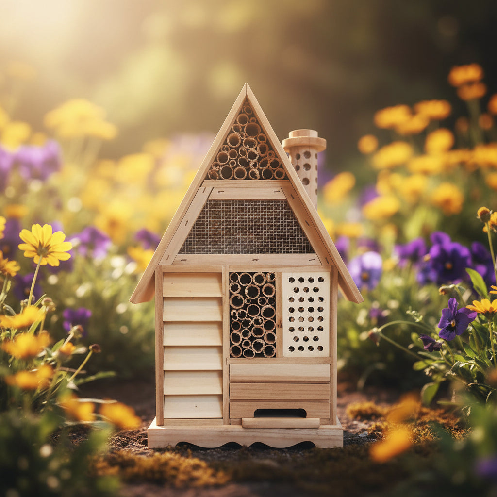 Bijen- en insectenhotel Lieke - Natuurlijk Huisje voor Wilde Bijen- Lekkerhoning.nl