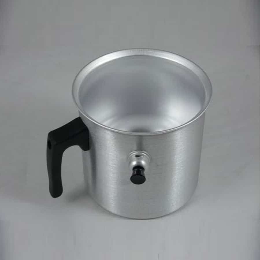 Dubbelwandige Aluminium wassmelt en gietpan 2 liter- Lekkerhoning.nl