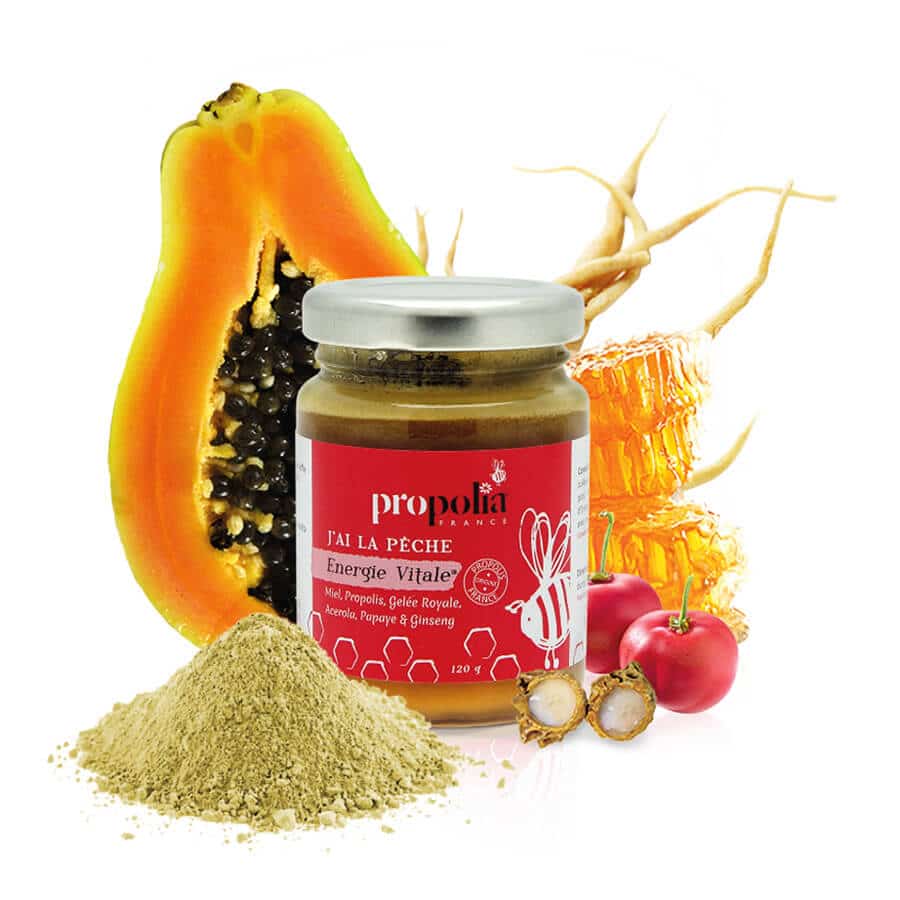 Energie Vitale met Honing – Propolis & Ginseng 120g- Lekkerhoning.nl