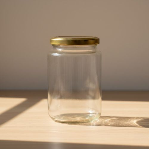 Glazen pot rond 1062 ml - per tray van 12 stuks- Lekkerhoning.nl