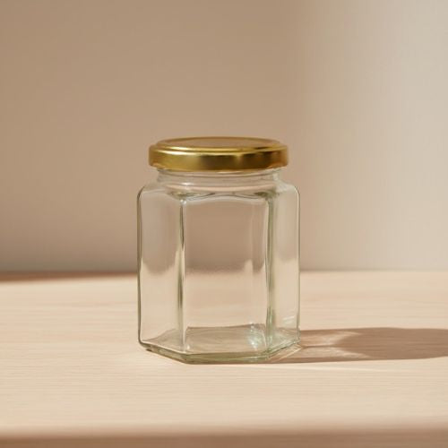 Hexagonale pot 278 ml - per tray van 20 stuks- Lekkerhoning.nl