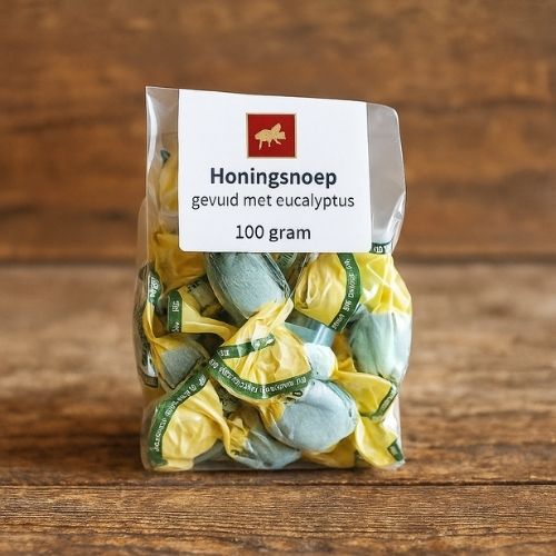 Honingsnoep gevuld met eucalyptus- Lekkerhoning.nl