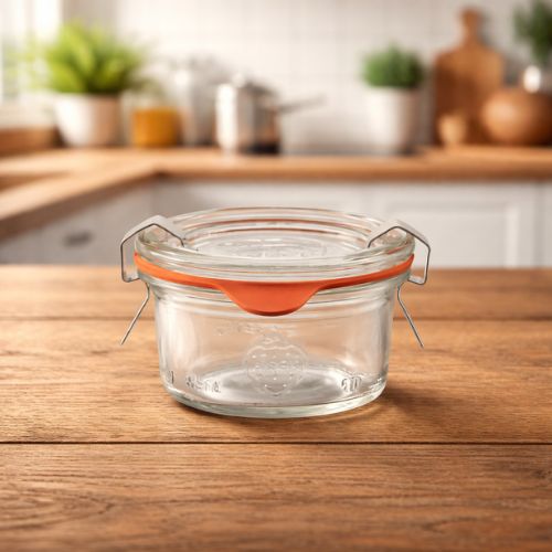 Mini weckpotjes 50 ml - per tray van 20 stuks - compleet- Lekkerhoning.nl