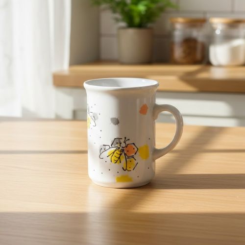 Mok Honingbij – wit- Lekkerhoning.nl