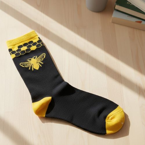 Sokken met Bijenprint - Leuke Bijensokken voor Dames en Heren- Lekkerhoning.nl
