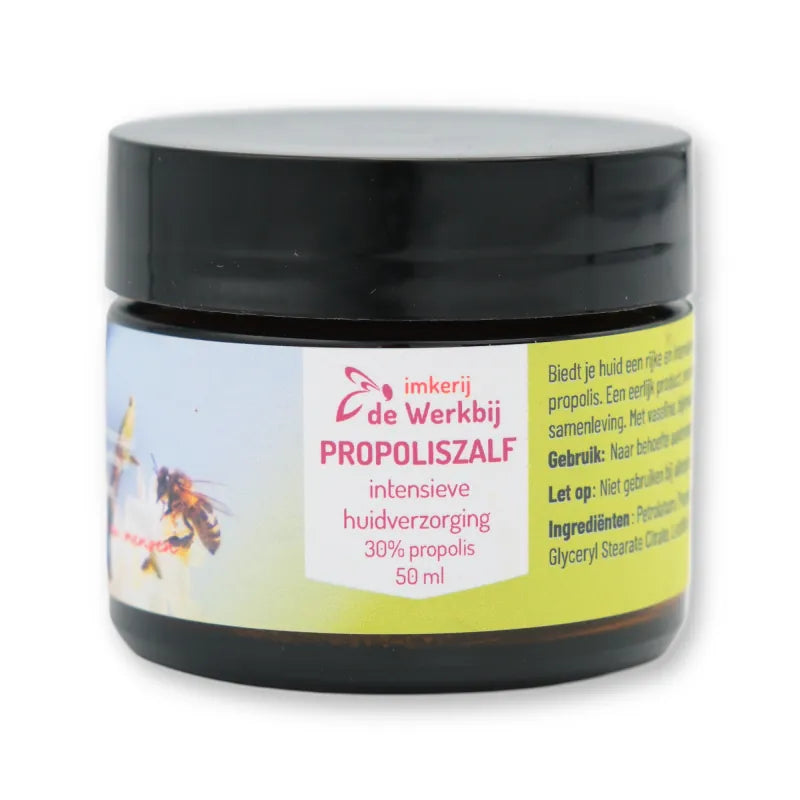 Propoliszalf met 30% propolis in pot van 50 ml van Imkerij de Werkbij