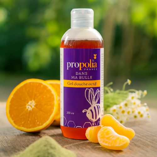 Actieve Douchegel met Propolis en Mandarijn Bio- Lekkerhoning.nl