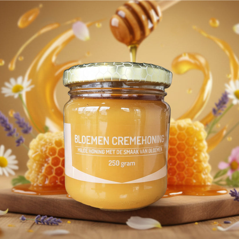 Bloemen cremehoning uit Estland- Lekkerhoning.nl