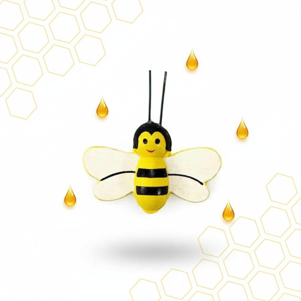 Decoratieve houten plakbijtje- Lekkerhoning.nl