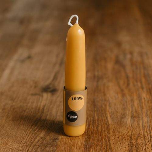 Dompelkaars van 100% natuurzuivere bijenwas- Lekkerhoning.nl