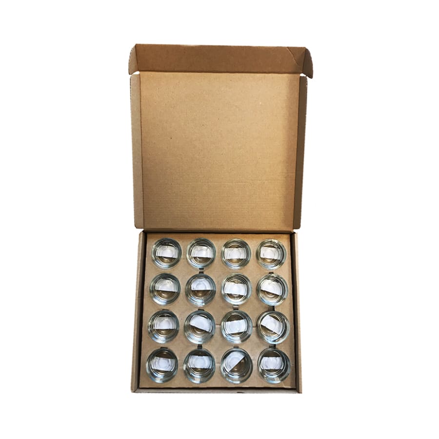 Glas cupjes voor waxinelichtjes per tray- Lekkerhoning.nl