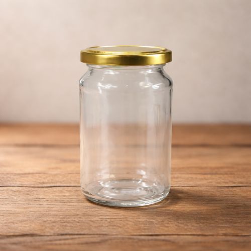 Glazen pot rond 106 ml hoge variant - per tray van 36 stuks- Lekkerhoning.nl