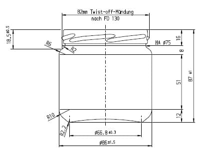 Glazen pot rond 385 ml - per tray van 12 stuks- Lekkerhoning.nl