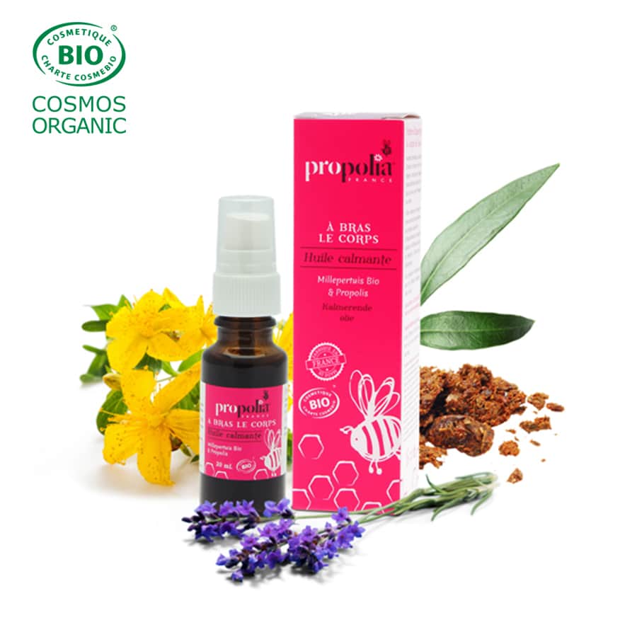 Kalmerende olie voor de rode huid en insectenbeten BIO- Lekkerhoning.nl