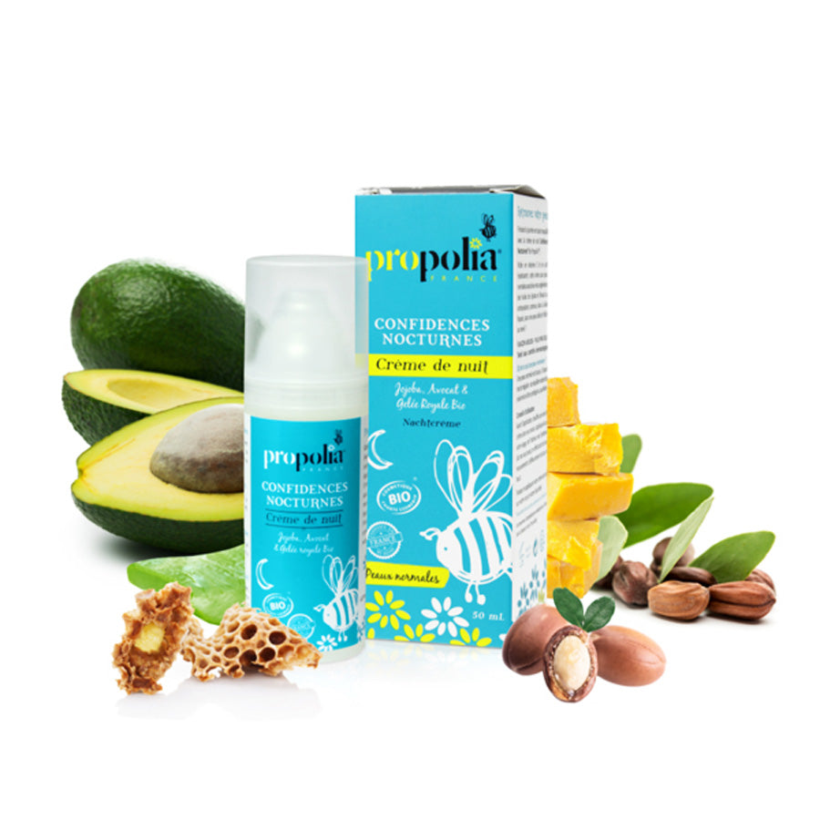 Nachtcrème voor normale huid – Propolia Secrets de l’Aube® 50 ml- Lekkerhoning.nl