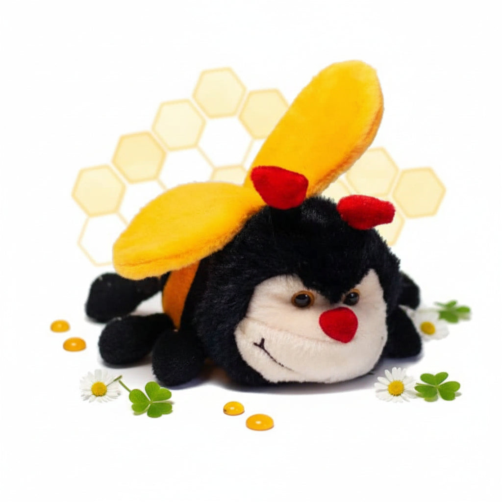 Pluche knuffel Bij liggend- Lekkerhoning.nl