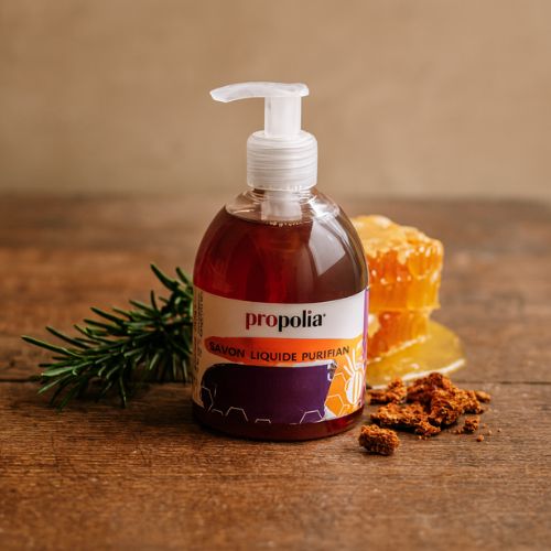 Reinigende vloeibare handzeep met propolis en rozemarijn- Lekkerhoning.nl