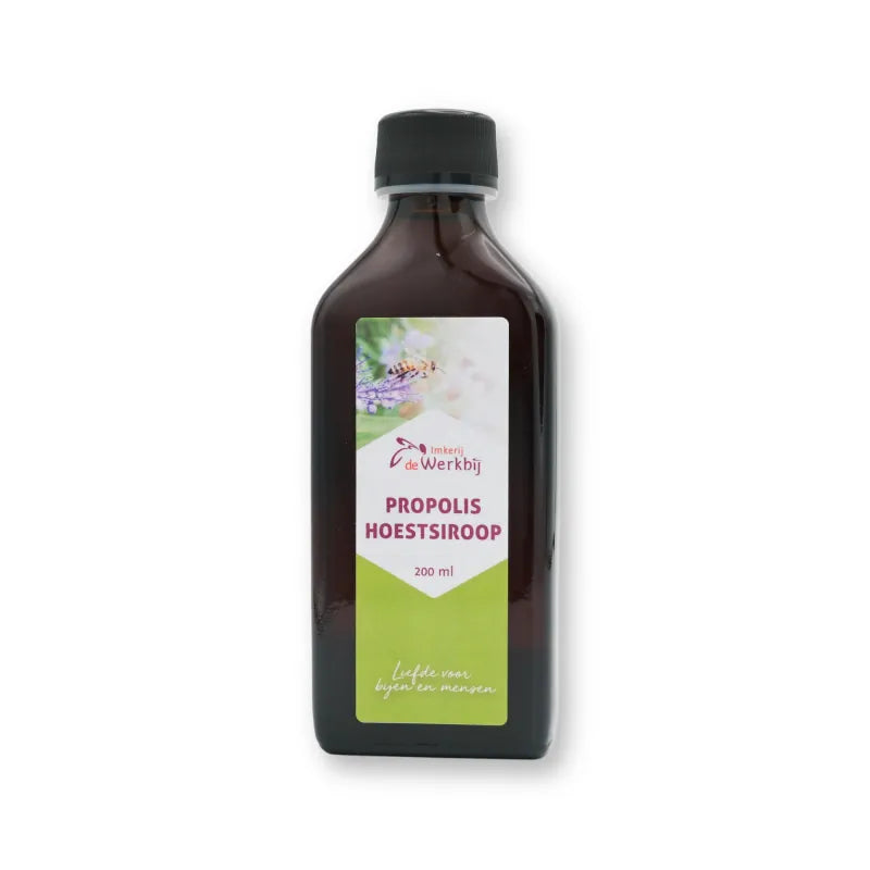 Propolis hoestsiroop met tijmhoning en kruiden 200 ml van Imkerij de Werkbij