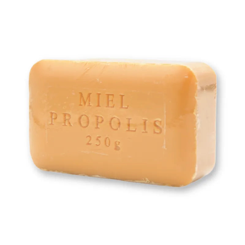 Propolis en honing zeep 250 gram, plantaardige zeep met opdruk Miel Propolis